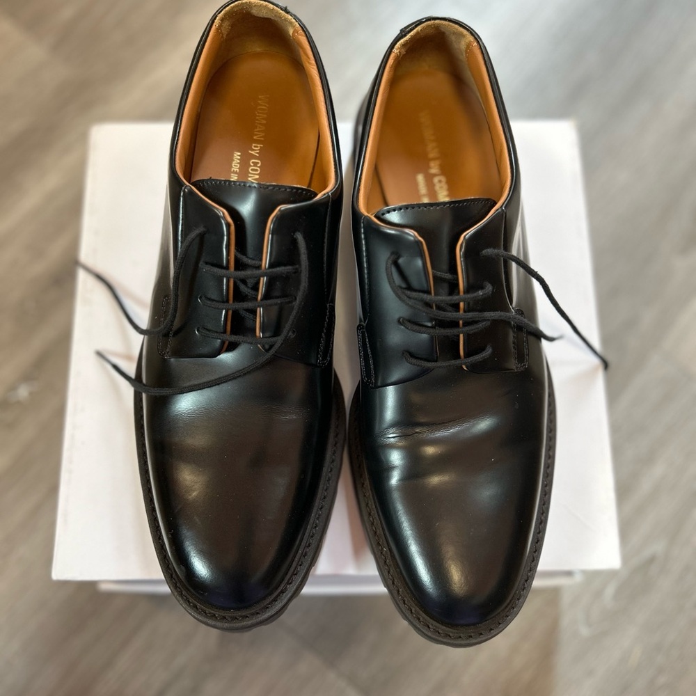 Women’s Common Projects Derby Lace Up Shoes Black Size 40 EUC